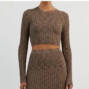 DISSH Lottie Moss Marle Long Sleeve Crop Top